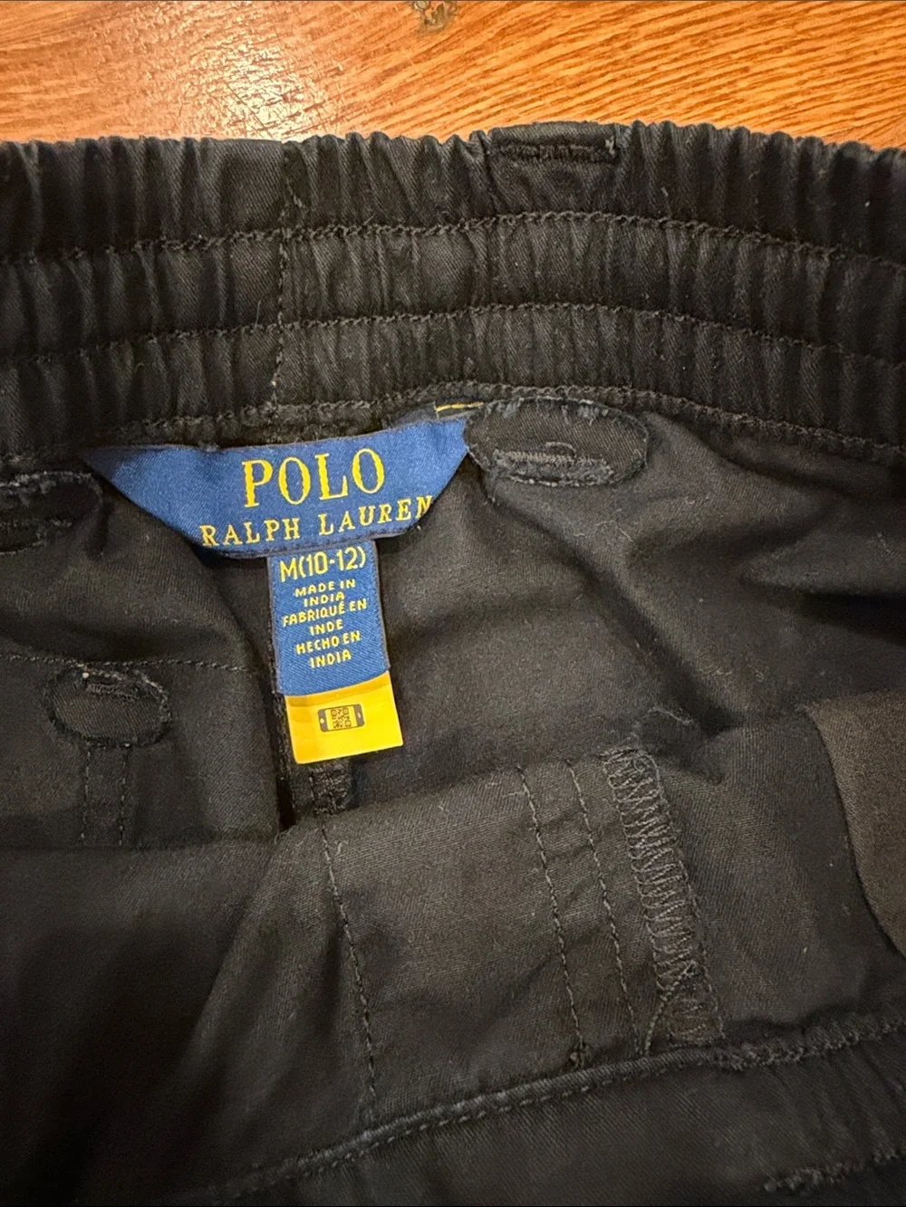 size 10/12 boys polo Ralph Lauren Black Kids Drawstring Shorts use very good